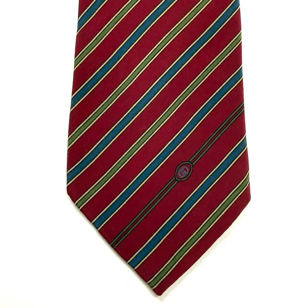 Vintage Gucci Silk Tie in Stripe